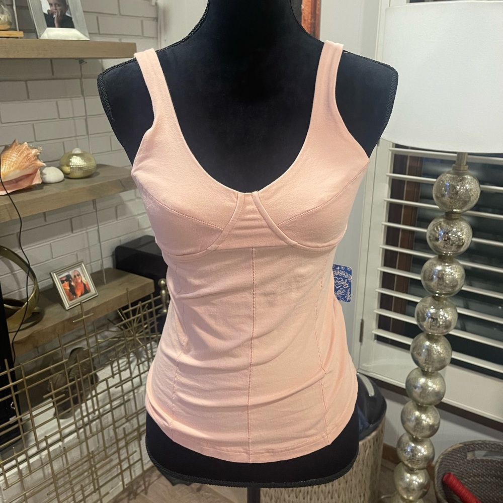 NWT Free People Bustier Peach Tank Top, size medium